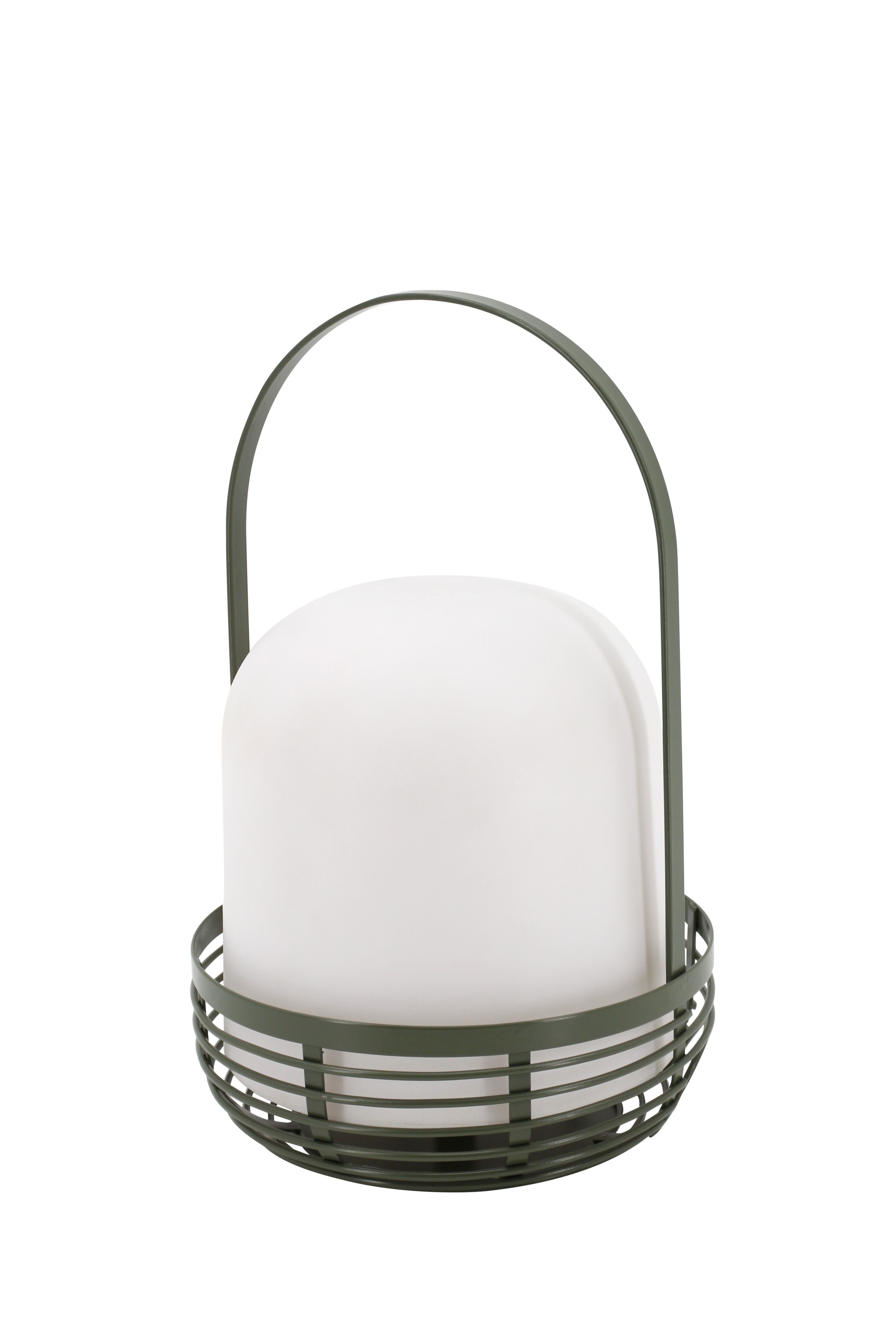Framura Dark green Solar-powered Integrated LED Outdoor Lantern