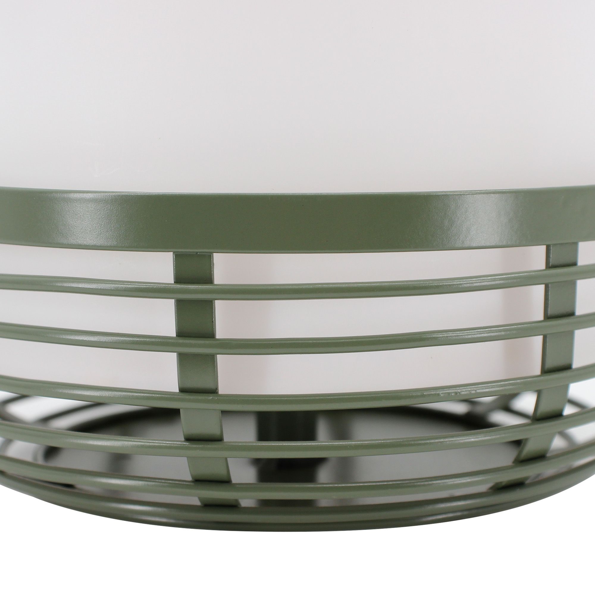 Framura Dark green Solar-powered Integrated LED Outdoor Lantern