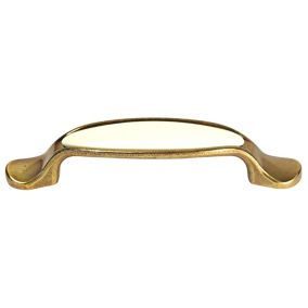 Francesca Brass effect Ivory Cabinet Bow Pull handle