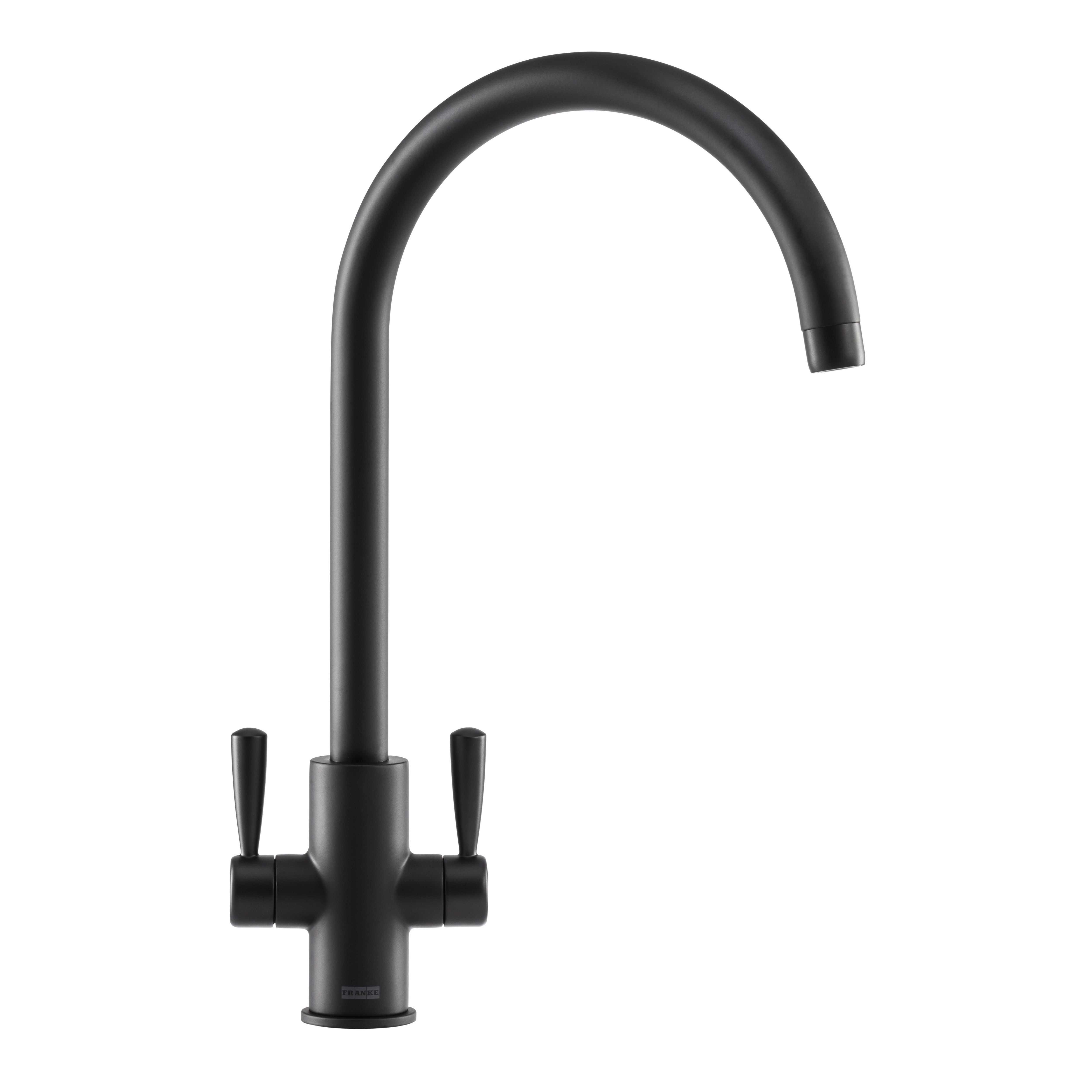 Franke Ascona Black Kitchen Twin lever Tap | DIY at B&Q