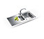 Franke Ascona Polished Stainless steel 1.5 Bowl Sink & drainer 510mm x 1000mm