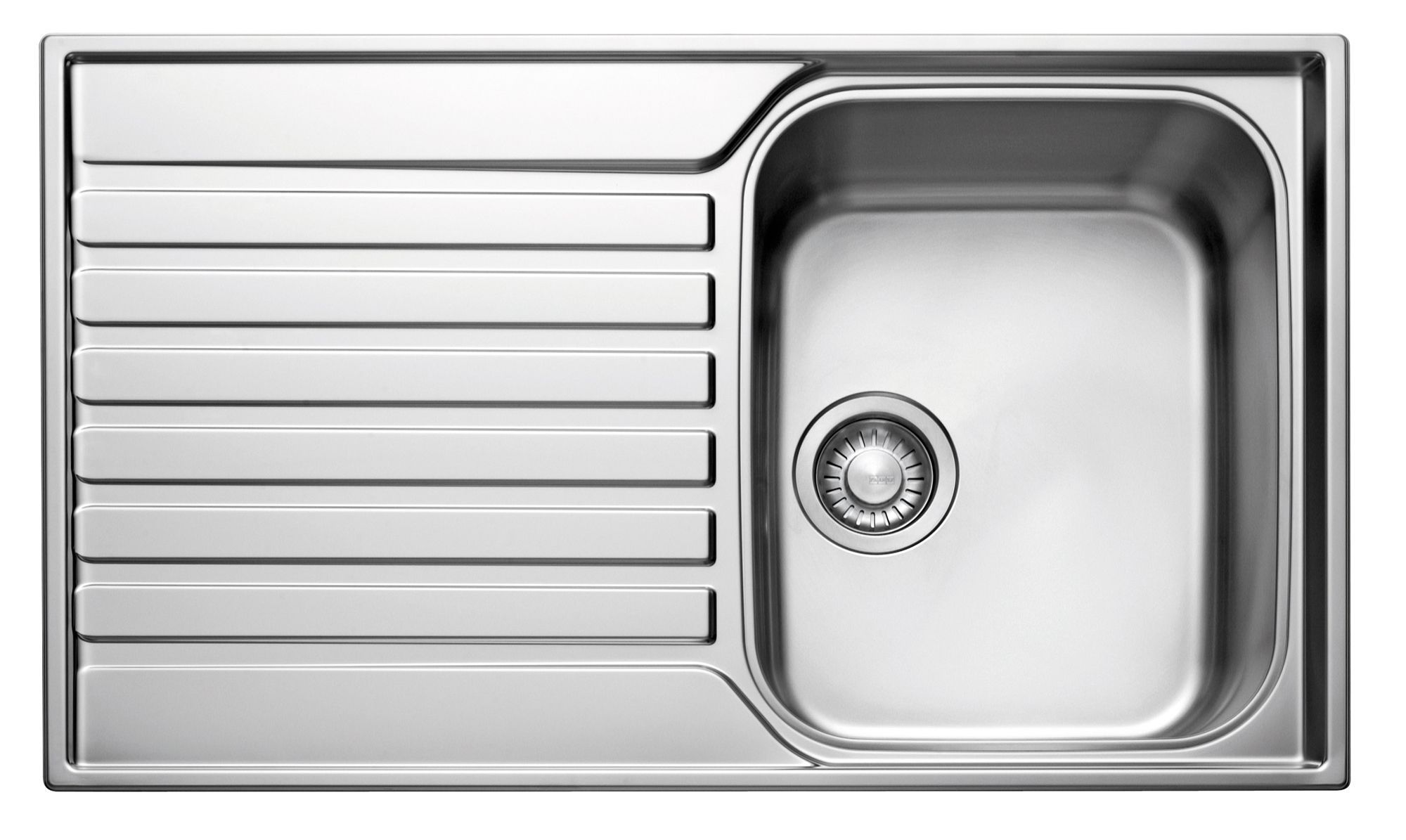 Franke Ascona Polished Stainless steel 1 Bowl Sink & drainer 510mm x 860mm