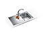 Franke Ascona Polished Stainless steel 1 Bowl Sink & drainer 510mm x 860mm
