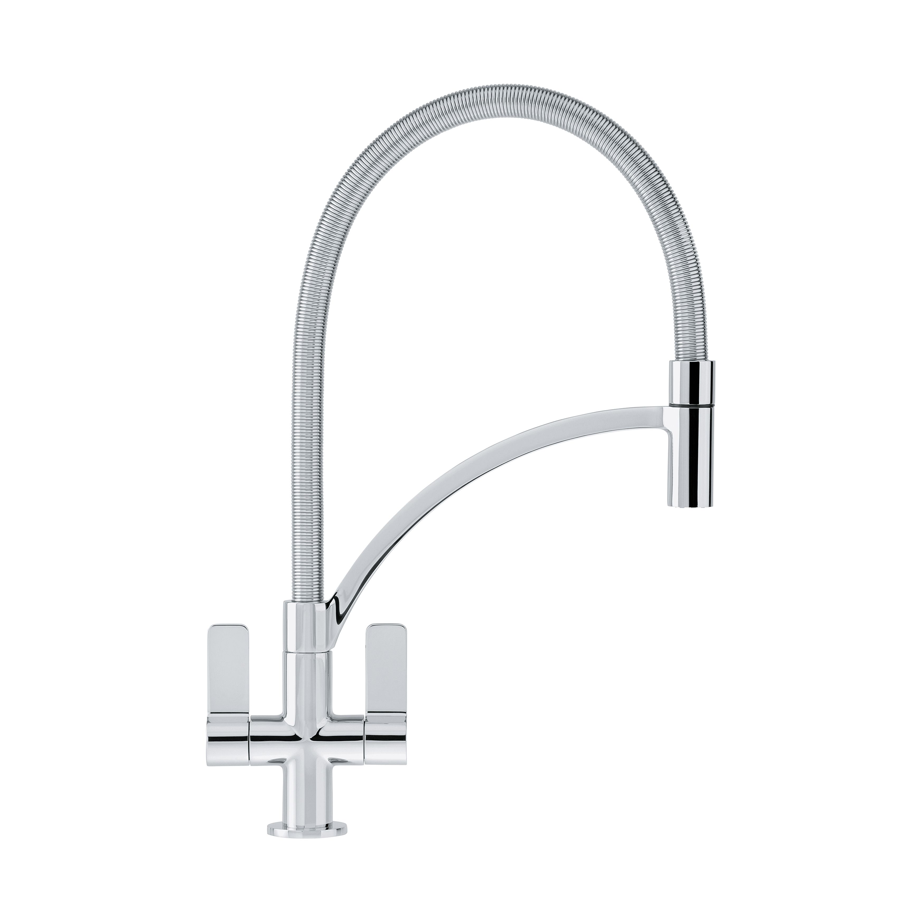 Franke Wave Chrome effect Kitchen Spring neck Tap