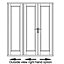 Freedom 1 Lite Clear Glazed Door set, (H)2090mm (W)1790mm