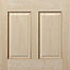 Freedom Berkeley 2 panel Obscure Glazed Hardwood veneer External Front door, (H)2032mm (W)813mm