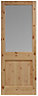 Freedom Bracknell 1 panel Clear Glazed Pine External Front door, (H)1981mm (W)838mm