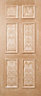 Freedom Colonial 6 panel Unglazed Oak veneer External Front door, (H)1981mm (W)838mm