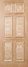 Freedom Colonial 6 panel Unglazed Oak veneer External Front door, (H)2032mm (W)813mm