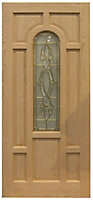 Freedom Henley 7 panel Leaded Glazed External Fire door, (H)1981mm (W)838mm