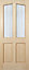 Freedom Richmond 2 panel Obscure Glazed Hardwood veneer External Front door, (H)2032mm (W)813mm