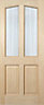 Freedom Richmond 2 panel Obscure Glazed Hardwood veneer External Front door, (H)2032mm (W)813mm