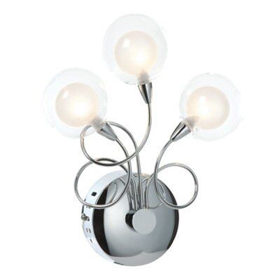 Freefall modern chrome effect Wall light | DIY at B&Q