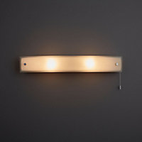 Freem Chrome effect Double Bathroom Wall light