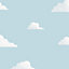 Fresco Blue Clouds Smooth Wallpaper