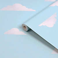 Fresco Blue Clouds Smooth Wallpaper