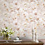 Fresco Cream Floral Smooth Wallpaper