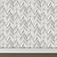 Fresco Grey Herringbone Smooth Wallpaper
