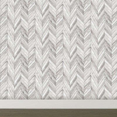 Fresco Grey Herringbone Smooth Wallpaper