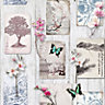 Fresco Multicolour Oriental notes Wallpaper