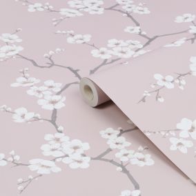 Fresco Pink Apple blossom Smooth Wallpaper