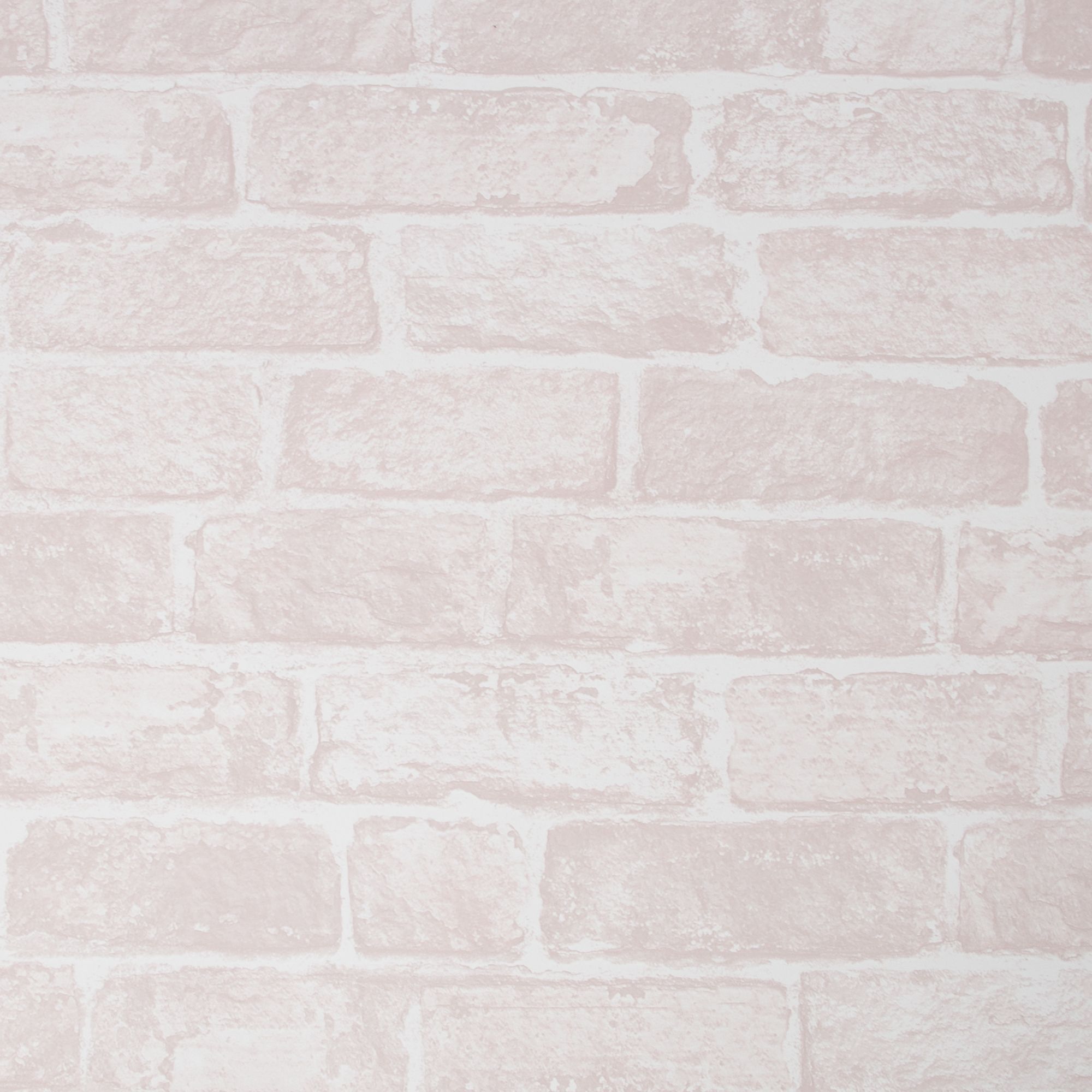 Fresco Pink Brick Distressed effect Smooth Wallpaper DIY at B&Q