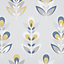 Fresco Retro Grey & navy Floral Smooth Wallpaper
