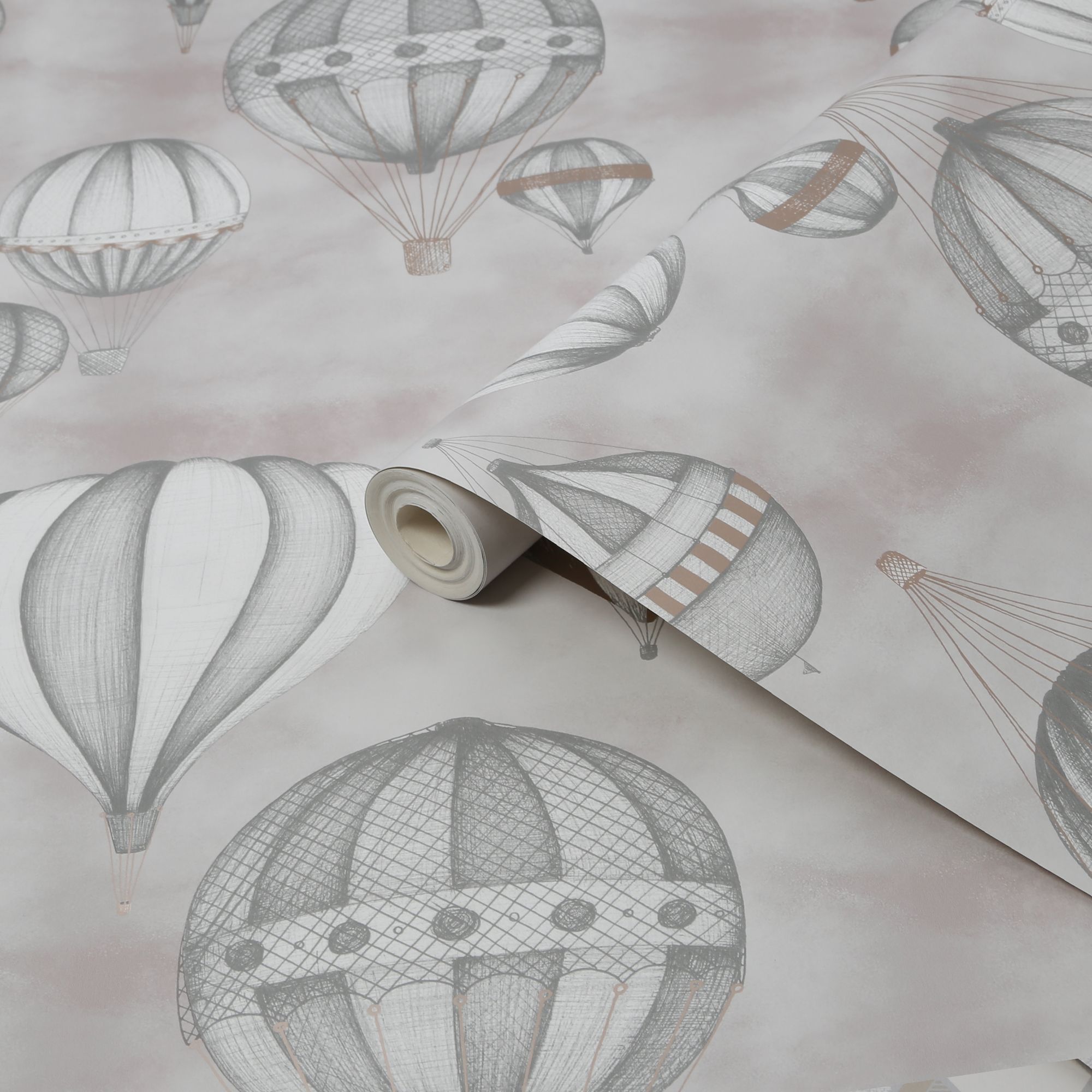 Fresco Rose gold effect Balloon fiesta Smooth Wallpaper