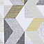 Fresco Tribal Grey & ochre Geometric Smooth Wallpaper