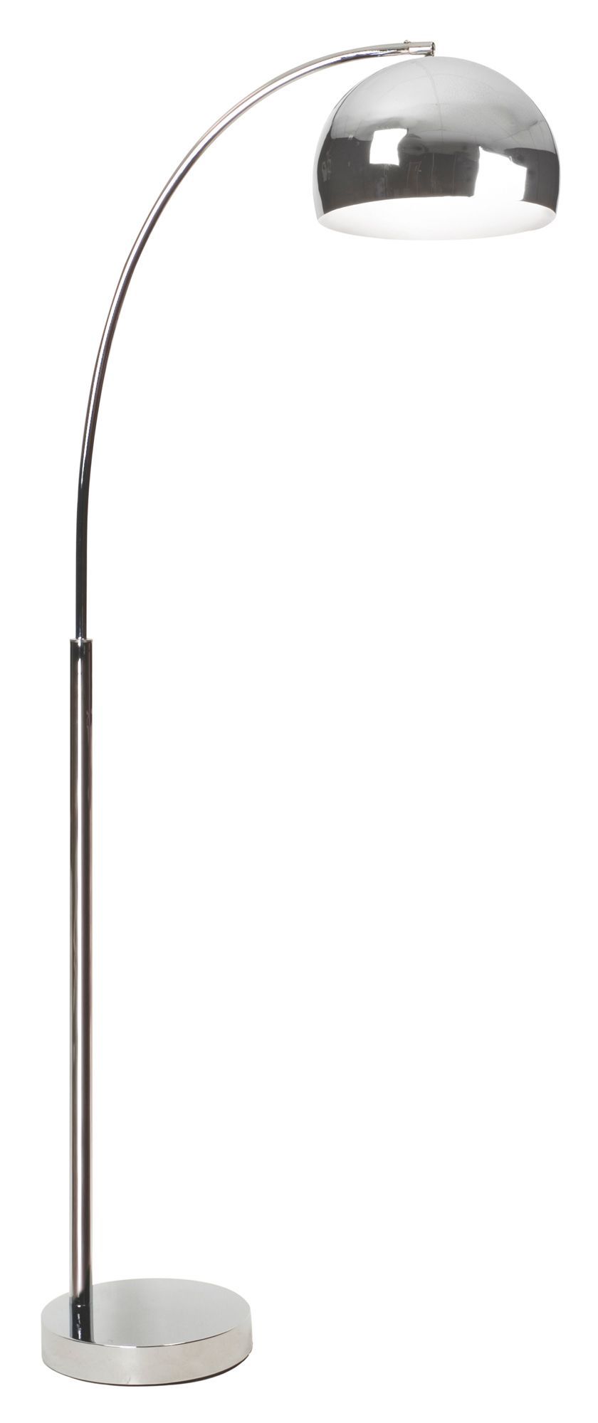 White and deals chrome floor lamp