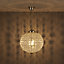 Freya Pendant clear Nickel effect Pendant ceiling light, (Dia)400mm