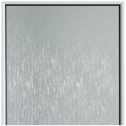 Frosted Fully glazed White uPVC LH External Back Door set, (H)2055mm (W)840mm