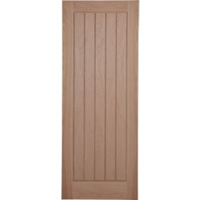 Fully finished Unglazed Cottage White oak veneer Internal Door, (H)1981mm (W)686mm (T)35mm