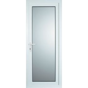 Fully glazed White RH External Back Door set, (H)2055mm (W)920mm