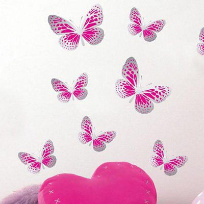 Fun4Walls Butterfly Pink Self-adhesive Wall sticker