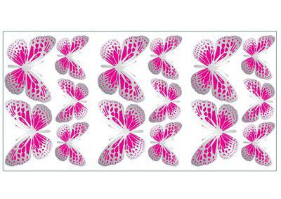 Fun4Walls Butterfly Pink Self-adhesive Wall sticker