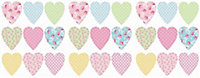 Fun4Walls Pretty hearts Multicolour Self-adhesive Wall sticker