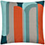 furn. Blue Abstract Outdoor Cushion (L)60cm x (W)35cm