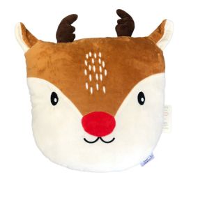 furn. Brown Reindeer Indoor Cushion (L)38cm x (W)42cm