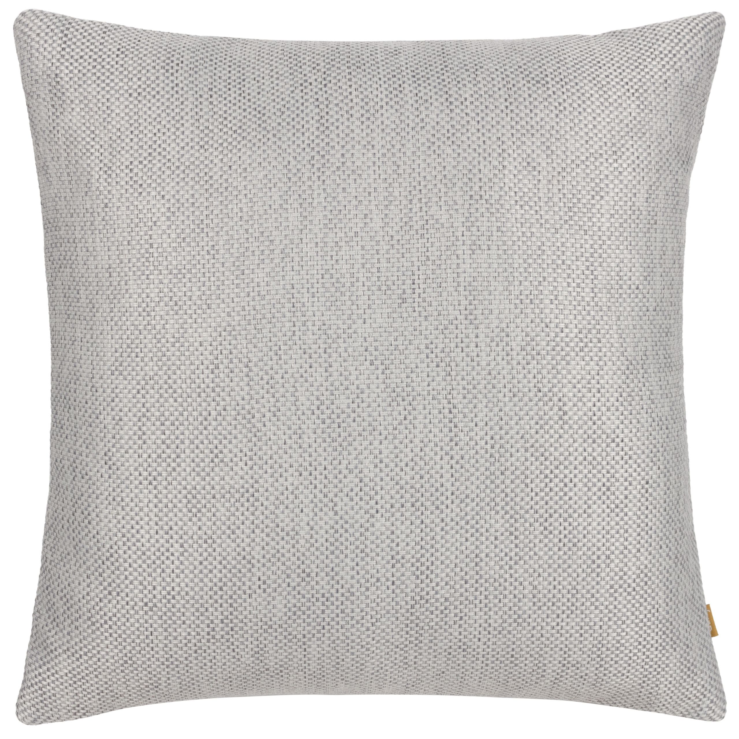 furn. Clara Grey Woven effect Indoor Cushion, (L)45cm x (W)45cm