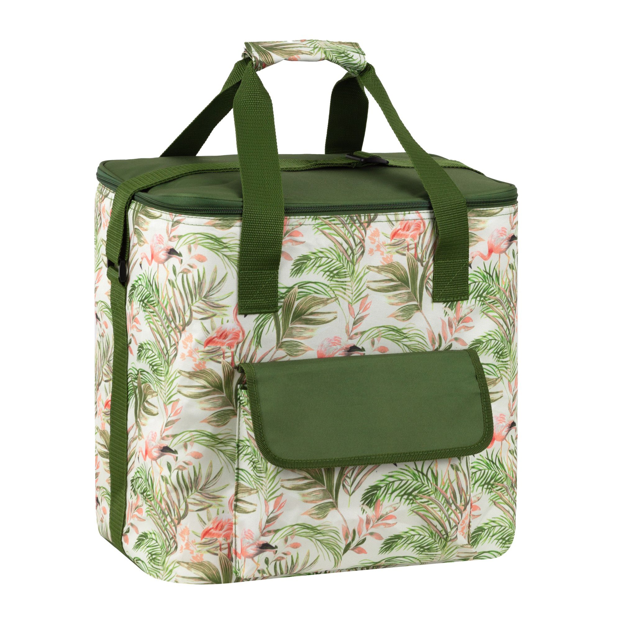 furn. Flamingo Lake Green & pink Picnic bag