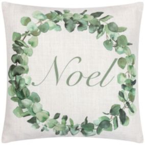 furn. Green Noel Wreath Indoor Cushion (L)43cm x (W)43cm