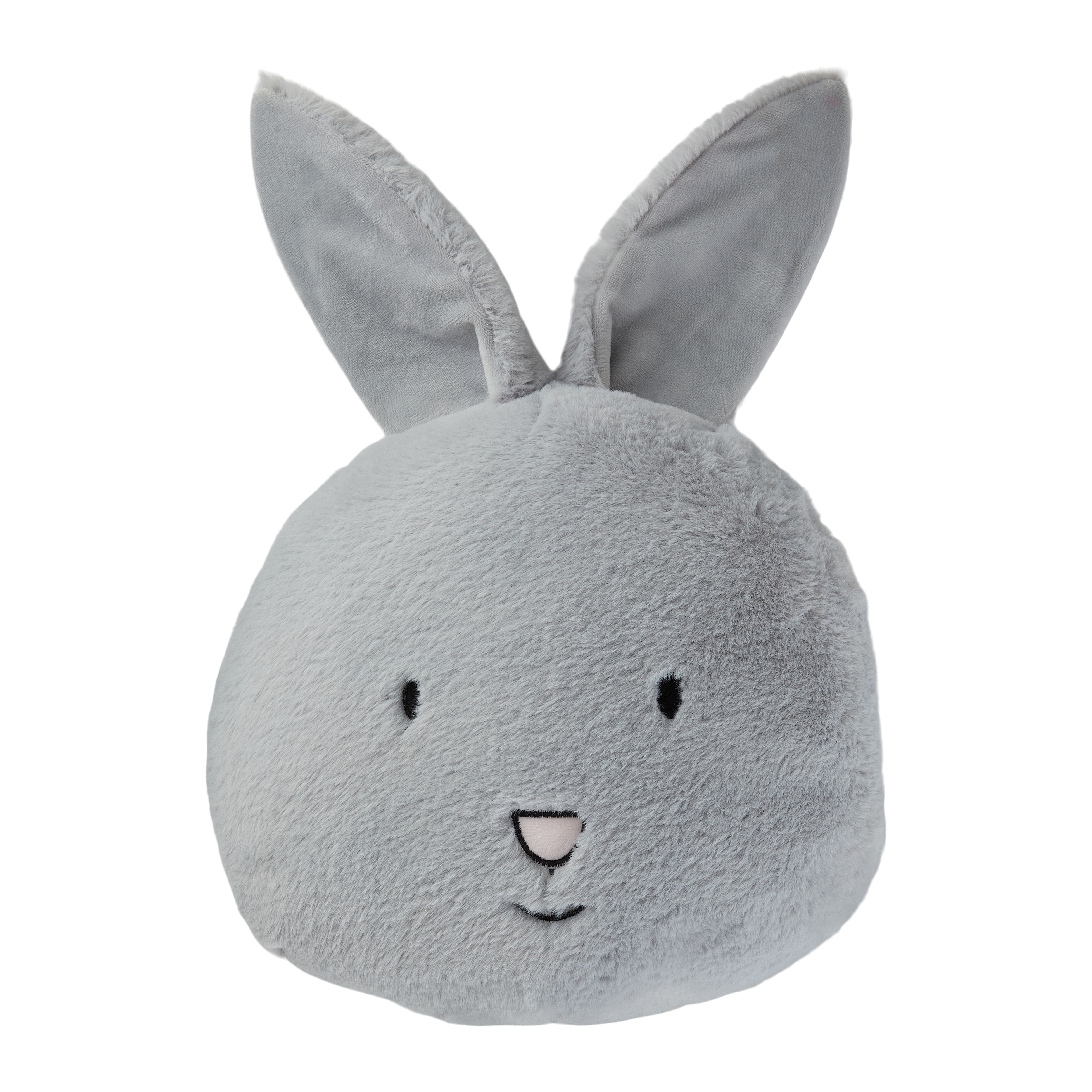 furn. Kids Grey Rabbit Embroidered effect Indoor Cushion, (L)30cm x (W)43cm