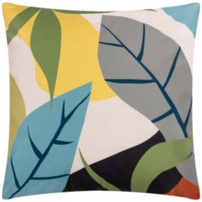 furn. Multicolour Jungle leaf Outdoor Cushion (L)46cm x (W)46cm