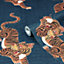 furn. Navy Tibetan Tiger Smooth Wallpaper