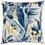 furn. Opulence Blue, White & Yellow Jungle design Indoor Cushion (L)45cm x (W)45cm