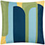 furn. Yellow Abstract Outdoor Cushion (L)46cm x (W)46cm