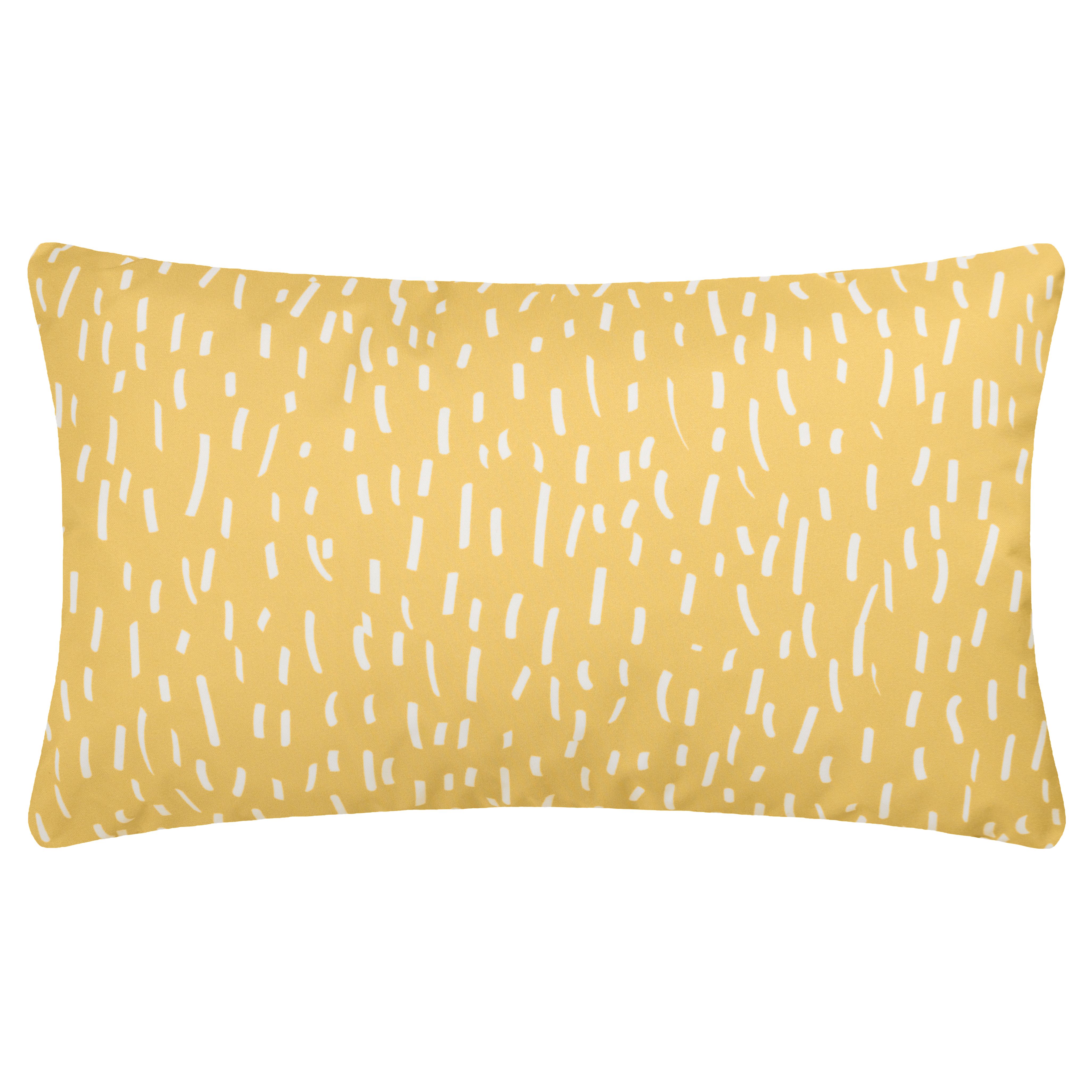 furn. Yellow Dash Outdoor Cushion (L)46cm x (W)46cm DIY at B&Q