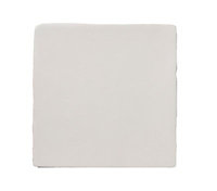 Fusion White Satin Ceramic Tile, Pack of 25, (L)140mm (W)140mm