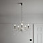 Gacruz Transparent Chrome effect 5 Lamp Pendant ceiling light, (Dia)570mm
